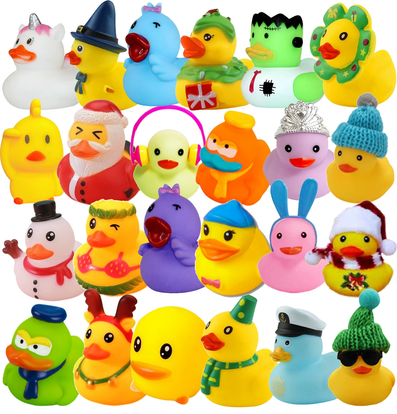 Резиновая утка B.Duck рождественский календарь, настраиваемые 18/24 набора утят, подарочная коробка цвета