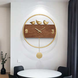 现代简约轻奢挂钟北欧创意个性钟表客厅家用时尚艺术装饰挂墙时钟