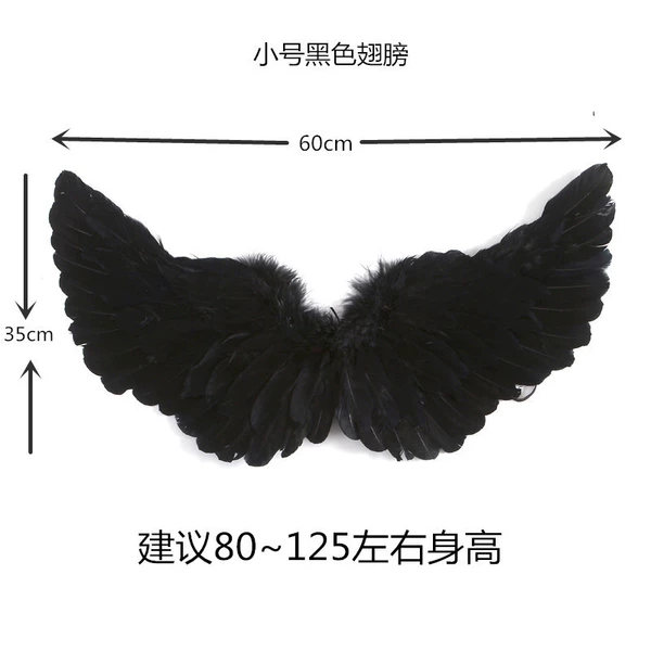 Small black feathers wings