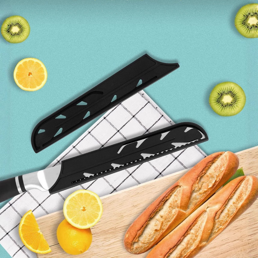 现货刀套 8寸面包刀刀套 刀具刀刃护具 黑色PP刀鞘