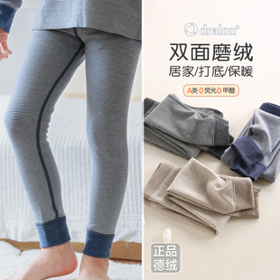 German velvet children's warm pants large children's fleece-lined thick autumn pants boys students heat inner wear cotton wool pants winter