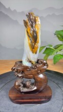 批发缅甸树化玉东岛老坑高冰鸡油黄玉石奇石原石矿物家居摆件收藏