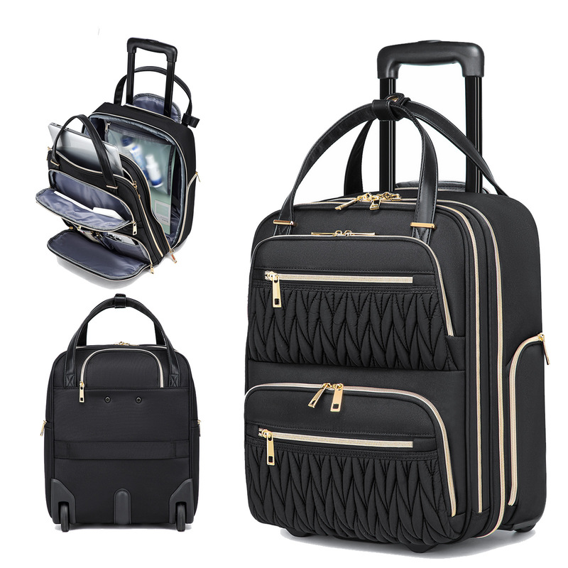 Large-Capacity Suitcase, Portable Suitcase, Oxford Cloth with Roller Boarding Bag, Waterproof and Convenient Notebook Trolley Case