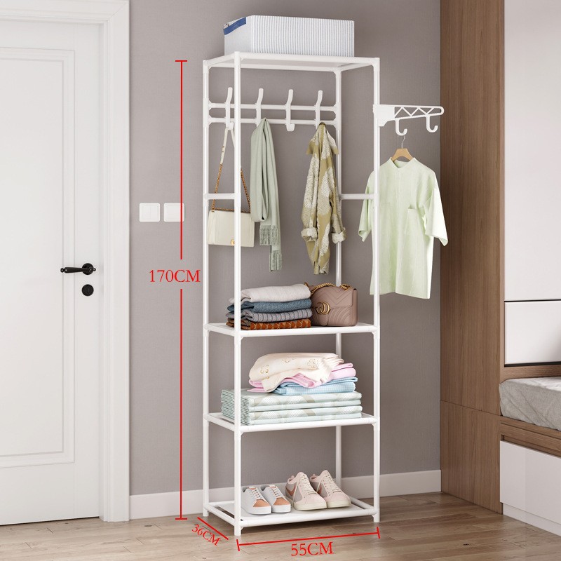 Perchero de nuevo estilo, perchero multifuncional, perchero de piso para dormitorio doméstico, perchero simple, estante de almacenamiento de ropa