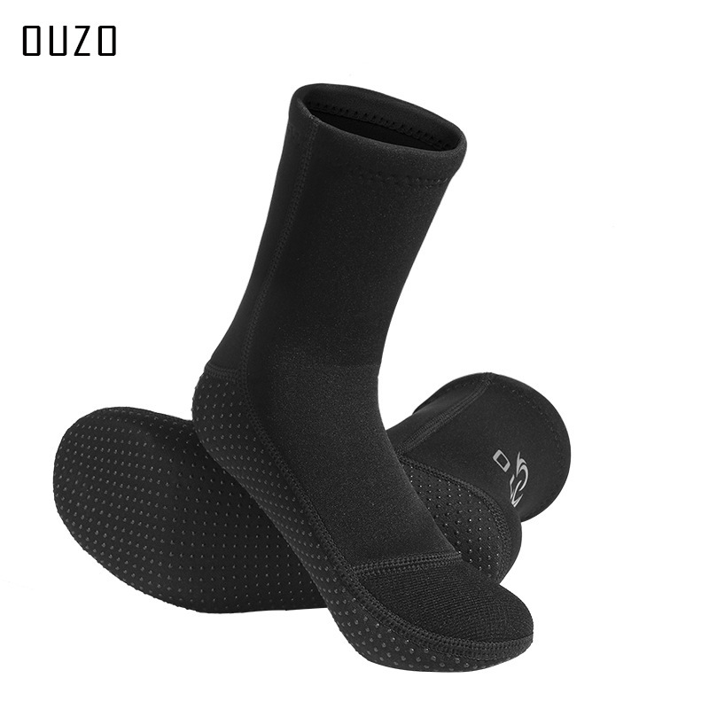 3mm diving socks OUZO cold warm wear-resistant non-slip socks factory swimming socks shoes snorkeling surf beach socks
