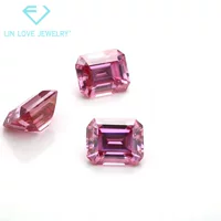 Оптовая изумрудная огранка и покрытие розовым Mosane Diamond голый камень завод Прямая продажа муассанита большой карамозан углеродный кремнезем