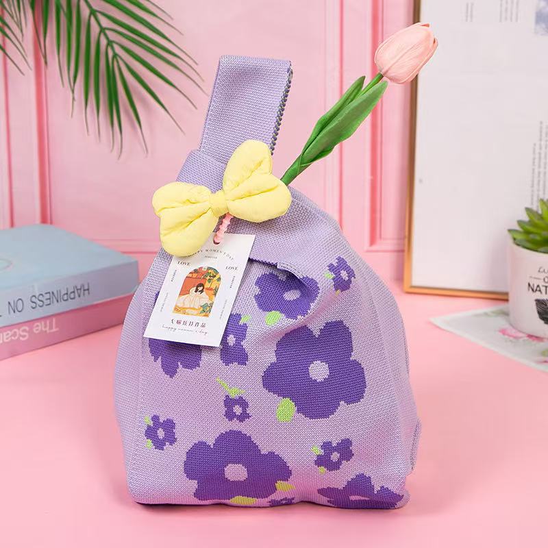 보라색 작은 꽃 + 액세서리 색상 랜덤