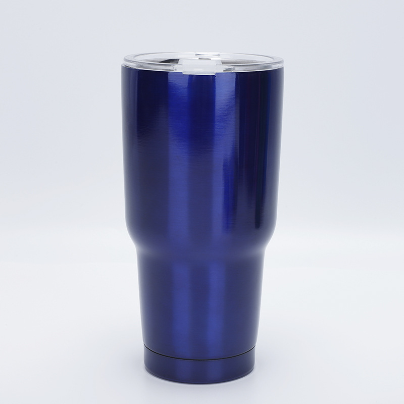 Amazon 30oz taza de coche de acero inoxidable de gran capacidad 304 taza de vacío de spray de plástico coche frío taza de helado al por mayor