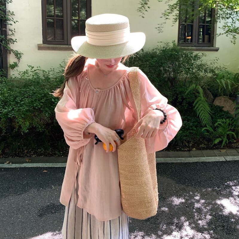 Lantern Sleeve Reversible Sun Protection Shirt for Women, Summer Thin and Lightweight, 2026 New Long-Sleeve Top, Outerwear