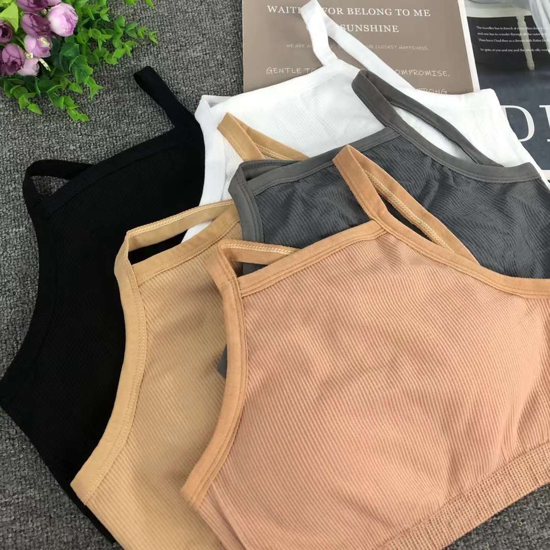 Nuevo chaleco sin costura de alta elasticidad fija copa de mujer chaleco sin anillo de acero sujetador de encaje ropa interior deportiva mujer al por mayor