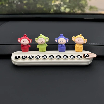 Car Temporary Parking Number Plate for Women, Cute Car Moving Phone Plate, Car Ornaments and Decorative Supplies (Nömrəli dayanma kartı) - tiantian-baby-4-pack-off-white-stop-sign-free-aromatherapy-stick