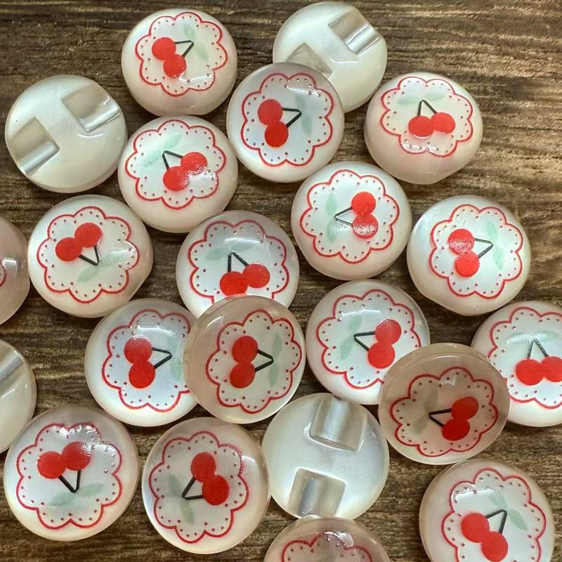可爱卡通樱桃暗眼蘑菇扣儿童毛衣开衫扣幼儿园DIY手工装饰扣|undefined