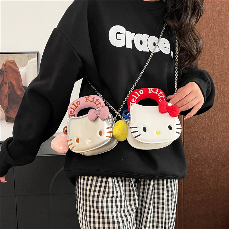 New Style Cartoon Kt Cat Crossbody Bag for Girls, High-End Mini Handbag for Girls, Hellokitty Crossbody Bag
