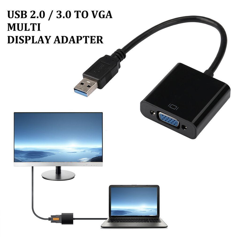Transfronterizo USB3.0 al cable del adaptador de VGA unidad-libre 1080p usb3.0 a la computadora del VGA al cable del proyector