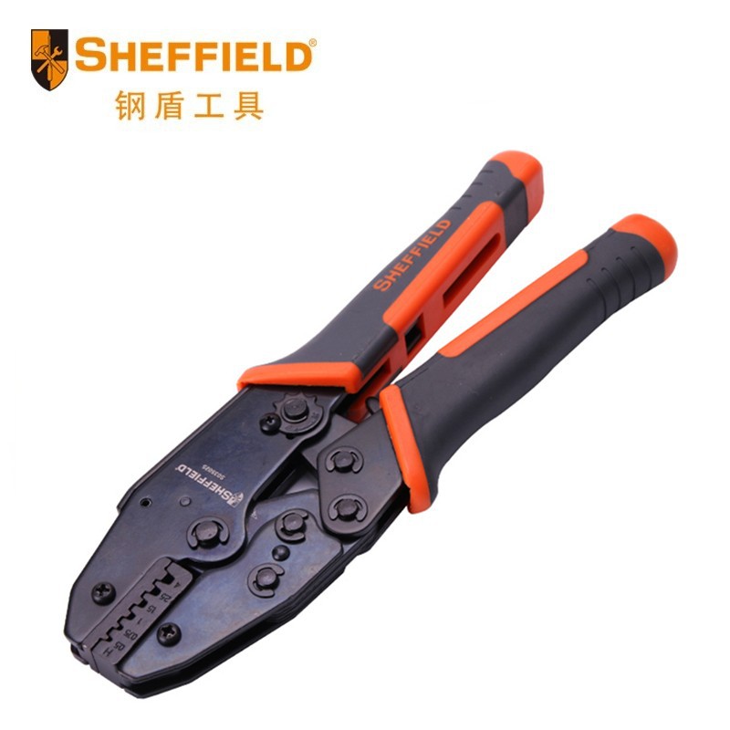钢盾SHEFFIELD S035025压线钳欧式端子压接钳0.5-4m㎡插簧接线钳