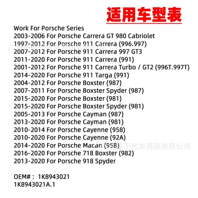 Macan Carrera, Porsche License plate lamp
