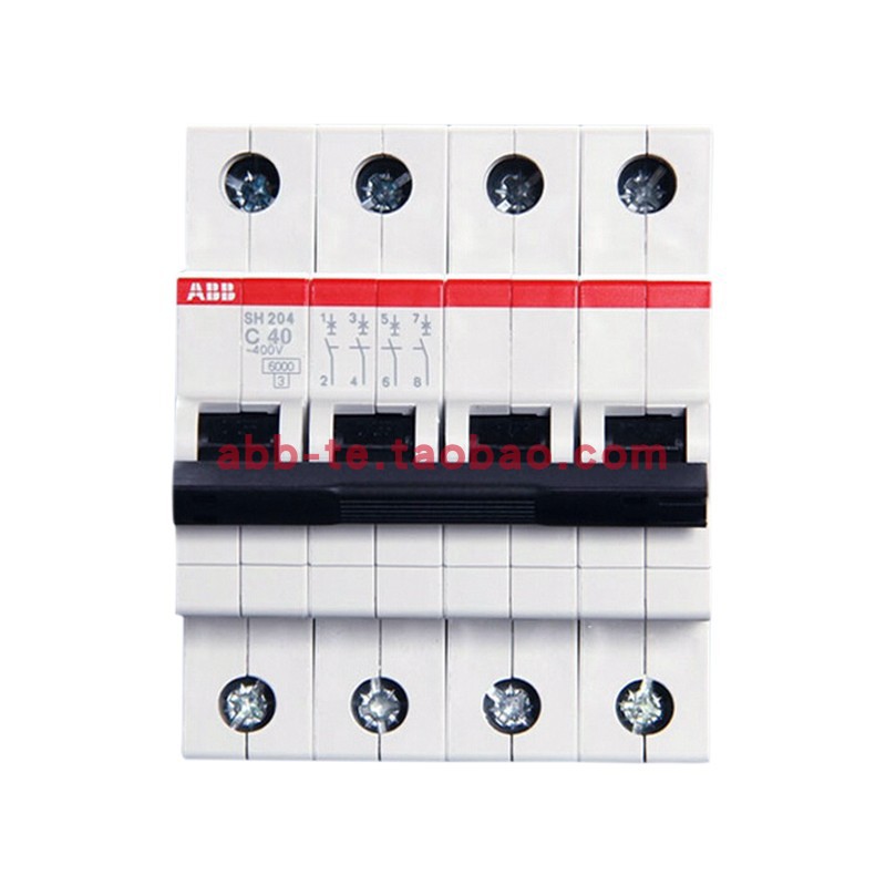 ABB家用空气开关SH204四极保护断路器C6 C10 C16 C20 C40 C63A
