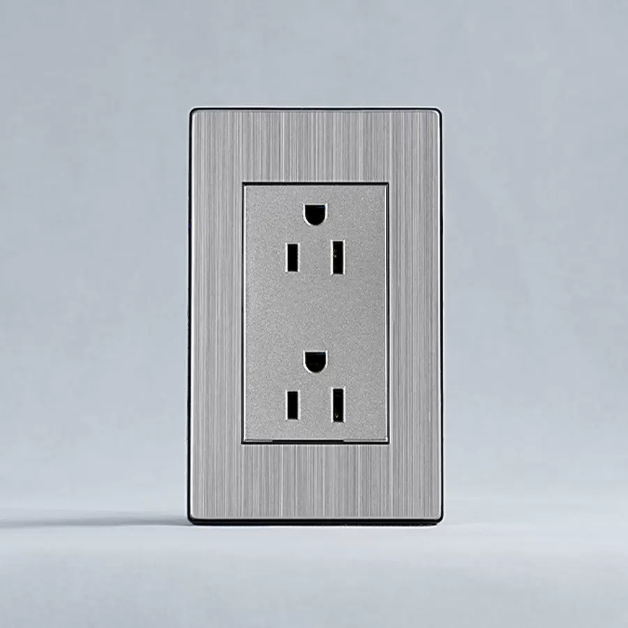 外贸出口南美系列美标118K型墙壁插座美式扁六孔插座110-250V 15A