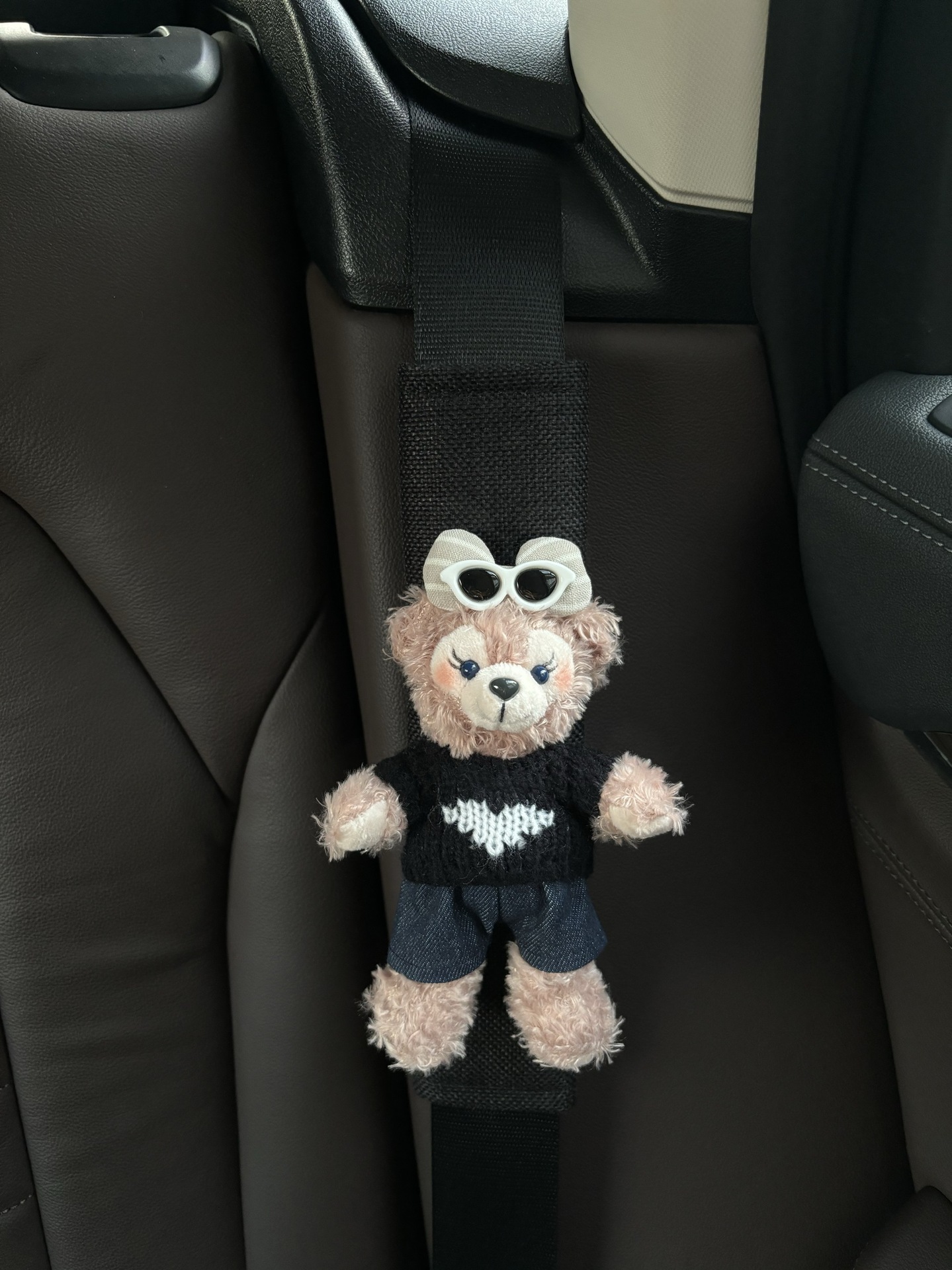 Sunset oso cinturón de coche funda de hombro cuello anti-estrangulado cinturón de seguro para niños muñeca de peluche regalo de coche nuevo Duffy