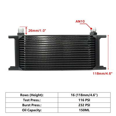 Engine Oil Cooler – car radiator - row-16-black