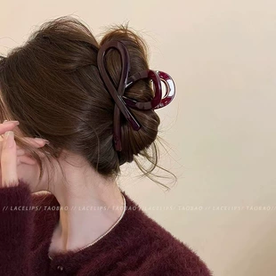 Пластина из акрила quality кривок пальт, большой зажим для волос, акула, аксессуар для волос, Южная Корея, простой и элегантный дизайн, оптовый