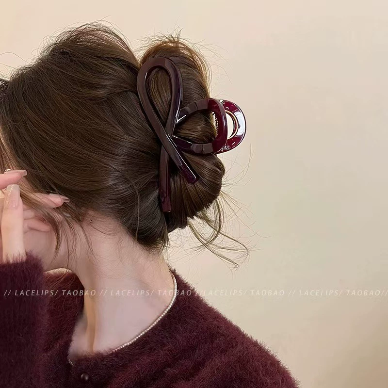 Пластина из акрила quality кривок пальт, большой зажим для волос, акула, аксессуар для волос, Южная Корея, простой и элегантный дизайн, оптовый