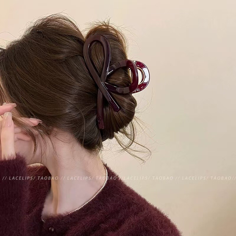 South Korea high quality Acrylic Grab Clip Hair Large Shark Clip Simple Hairpin Women's Back of Head Hair Accessories Wholesale