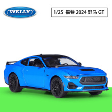 WELLY威利1:25福特野马2024 Mustang GT跑车仿真合金成品汽车模型