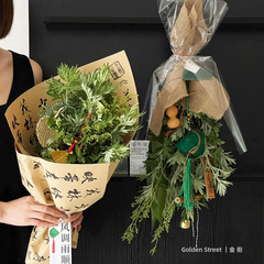 National trend-calligraphy paper series wrapping paper, flower bouquet wrapping paper, antique painting newspaper, internet celebrity kraft paper