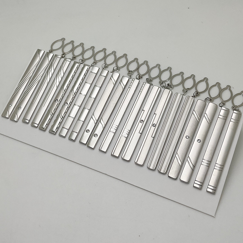 [Full Row Packaging] Tie Clip with Chain Iron 140 Simple Business Tie Clip