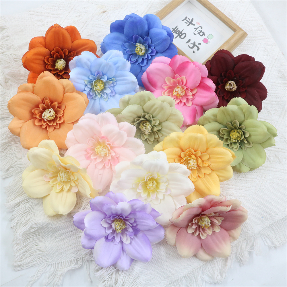 새로운 Tianzhu 모란 시뮬레이션 가짜 꽃 달리아 홈 인테리어 꽃 diy 머리 장식 액세서리 신발 및 모자 액세서리
