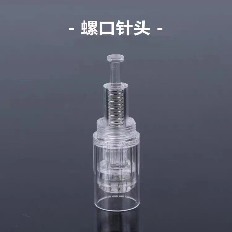 Cabeza de microaguja eléctrica transfronteriza A1A6 aguja de hebilla azul larga bayoneta de rosca blanca aguja de luz de agua microcristalina aguja de tatuaje