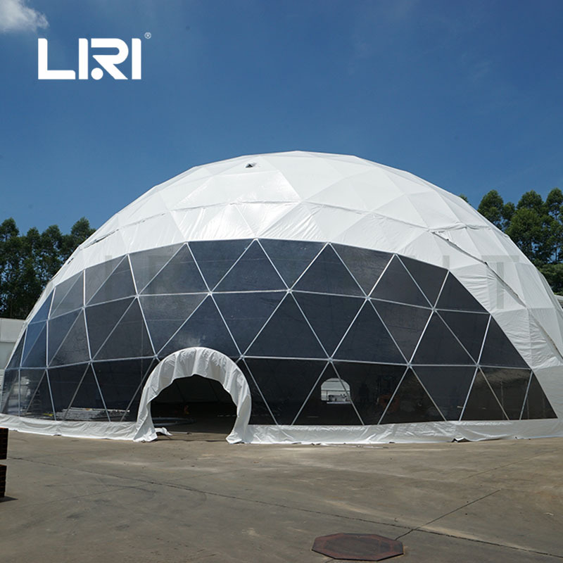 40米直径大型半球形穹顶帐篷 个性化球形圆形大棚 半球型篷房