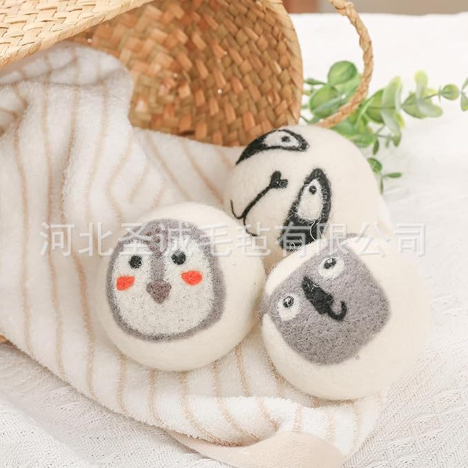 跨境批发刺绣羊毛干燥球烘干球防缠绕除静电 多功能羊毛球