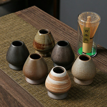 茶筅套装打抹茶工具刷竹子日式点茶烘焙茶道茶具百本立粗陶茶筅立