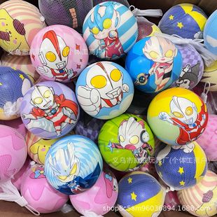 New Creative Family Interactive Ultraman Decompression PU Ball Kidsren's Elastic Squeeze Toy Ball Decompression Pinch Ball Wholesale
