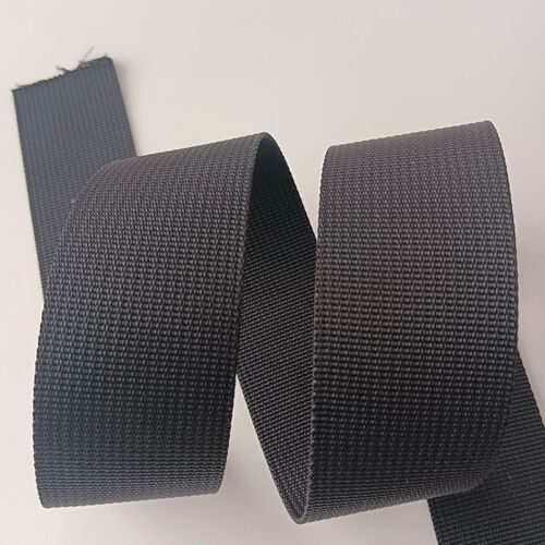 38mm bag strap with American texture black 25mm imitation nylon cord fabric strap black can be cut into strips