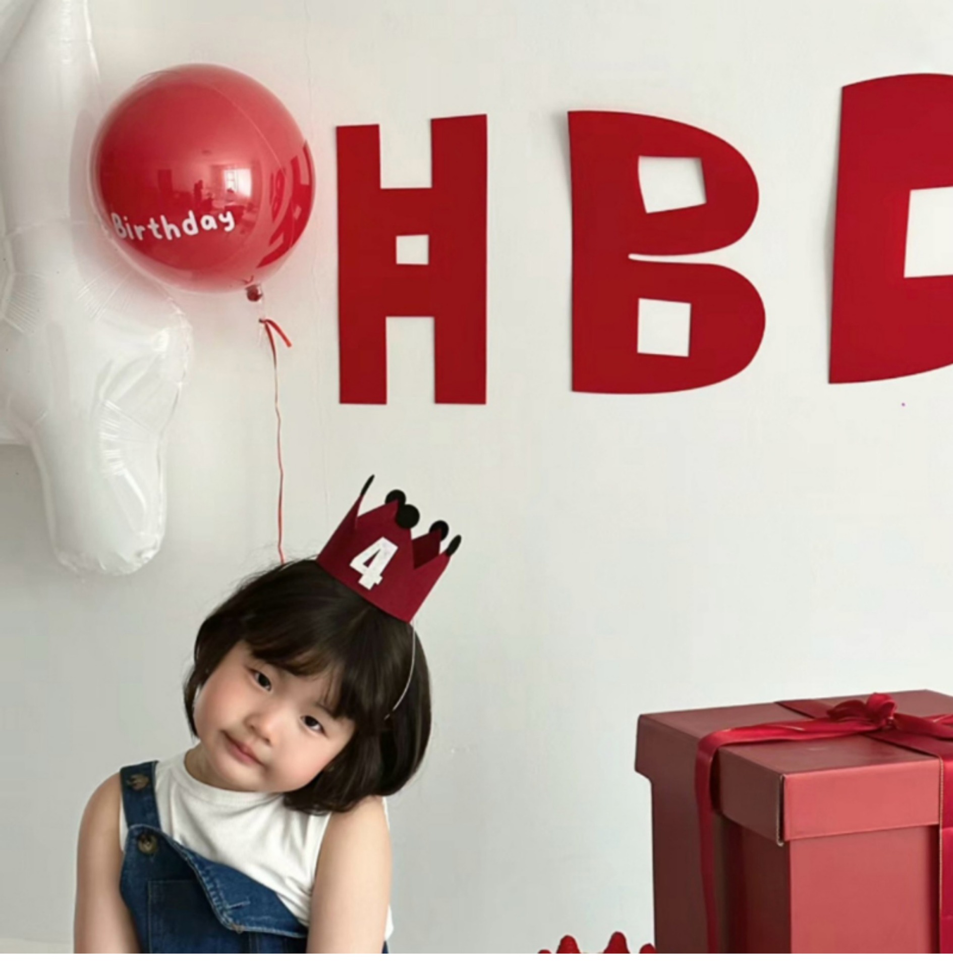 Birthday Decoration Set Red Felt Backdrop For Childrens Party_voghion.com