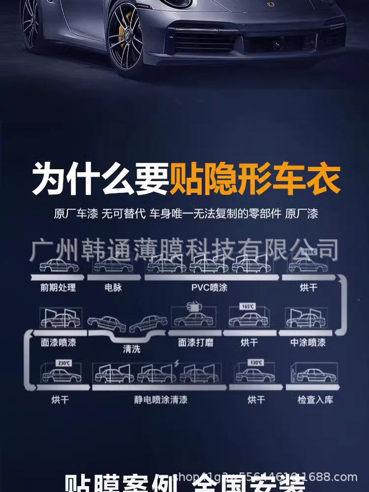 Cross-Border Export Tpu Invisible Car Film Ppf Automotive Transparent Film Self-Healing Hydrophobic Brightening Tpu Paint Protection Film