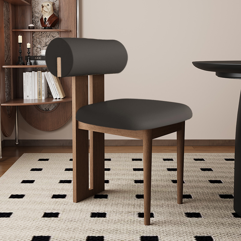 Silla de comedor de madera maciza nórdica para el hogar celebridad de Internet silla de respaldo simple y suave silla de diseño cafetería mesa de comedor comercial