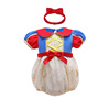 Bodysuit, sleeves, children's scarf, small princess costume for princess, dress, children's clothing, with short sleeve