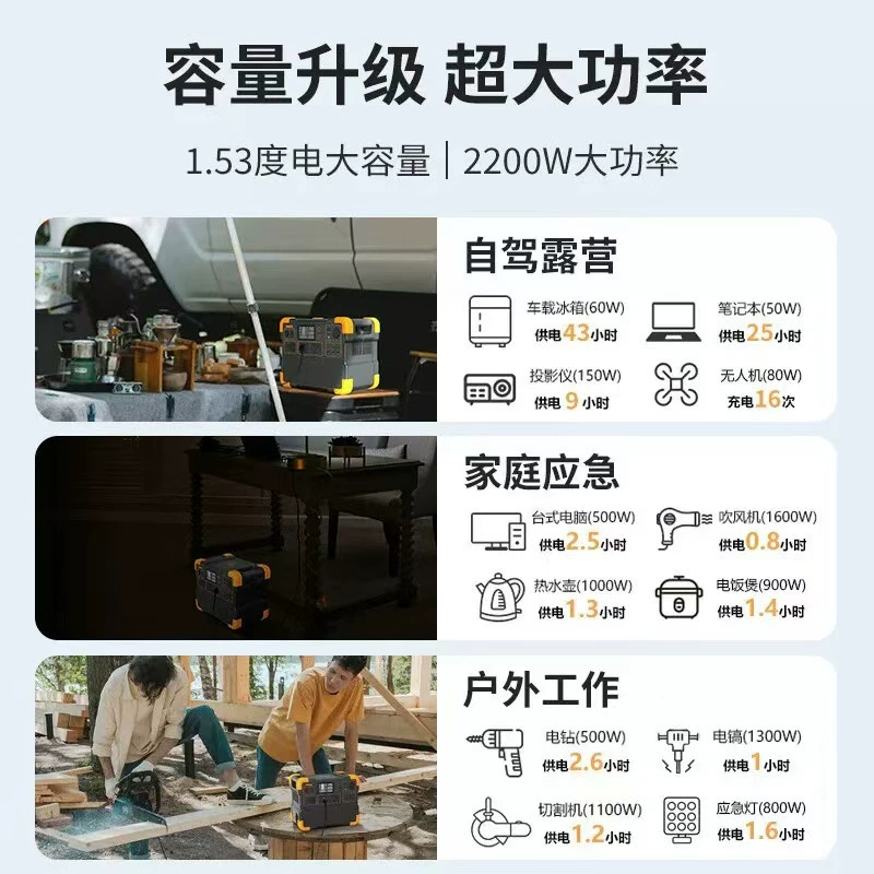 Портативный мощный источник питания 2000Вт, 220В