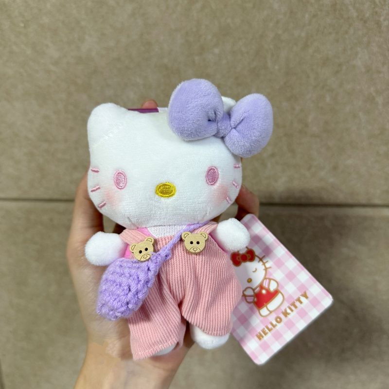 正版kt挂件HelloKitty三丽鸥毛绒公仔玩偶钥匙扣可爱包挂饰礼物|undefined