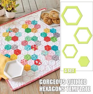 Gorgeous Hexagons Quilt Sewing Template