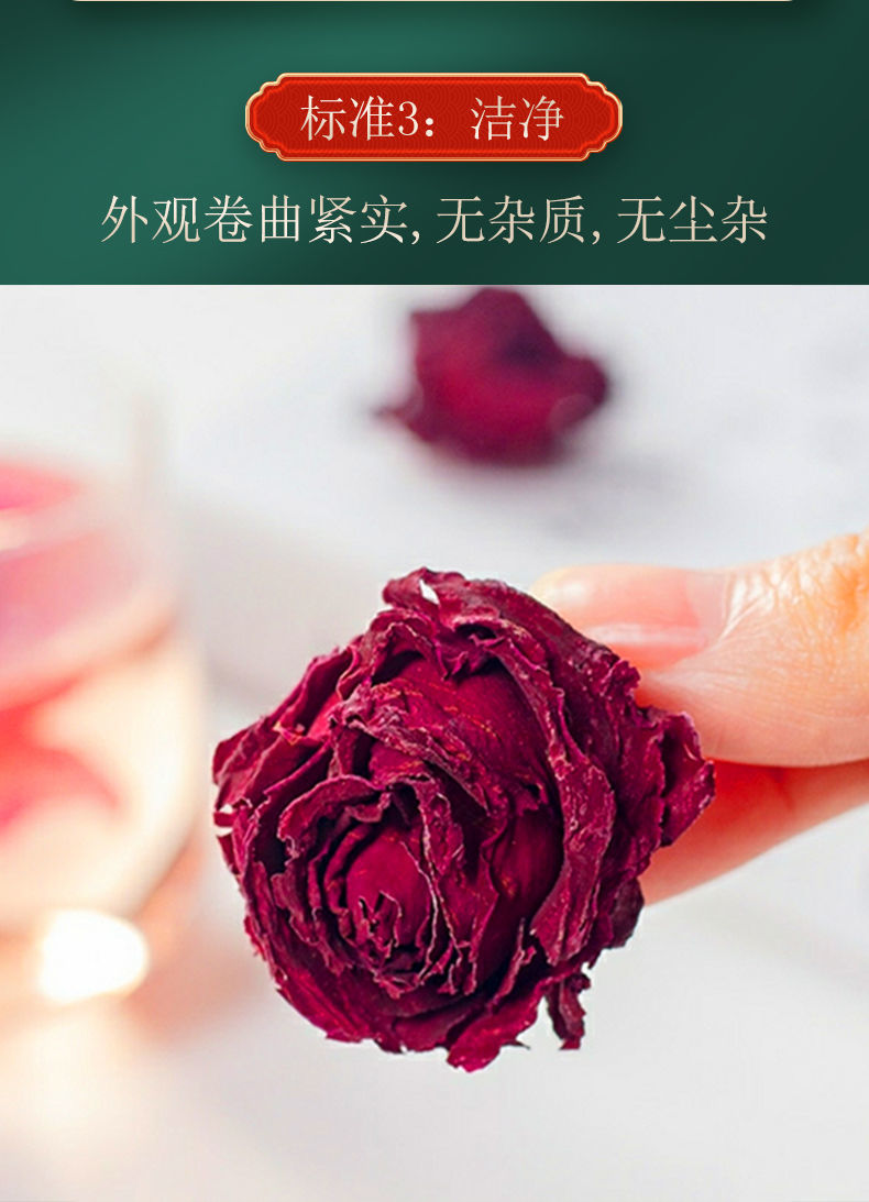 Yunnan Mo Hong Rose Bud Tea Mei Gui Hua 500g Bag Dried Rose Crowns for Brewing quality and texture