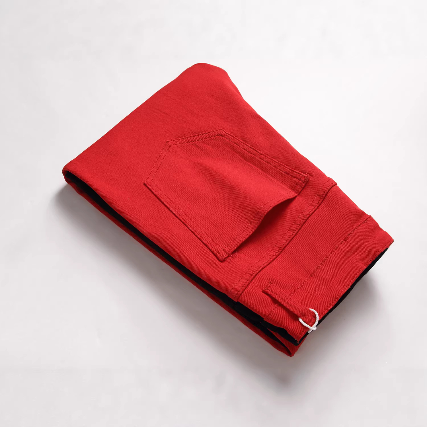 Men's High Quality Trendy Two Tone Spliced Jeans Slightly Elastic Denim_voghion.com