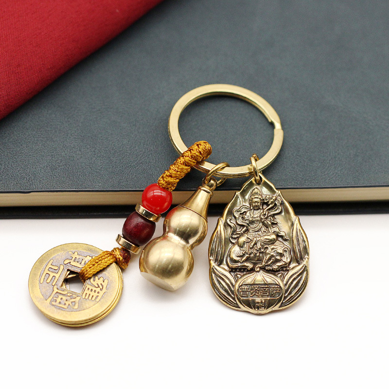 Round card Samantabhadra [dragon snake] + brown rope + gourd