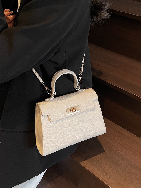 Bolso de mujer 2026, nuevo modelo transfronterizo, bolso de mano de textura de alta calidad, bolso cuadrado pequeño Kelly, bolso de hombro cruzado de moda francesa.