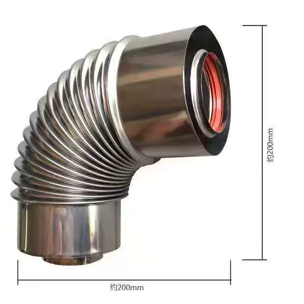 Настенная дымоходная труба для котла из нержавеющей стали 10060, двухслойный водонагреватель, колено для нагревателя, дымоход, высокоэффективный выхлоп дыма