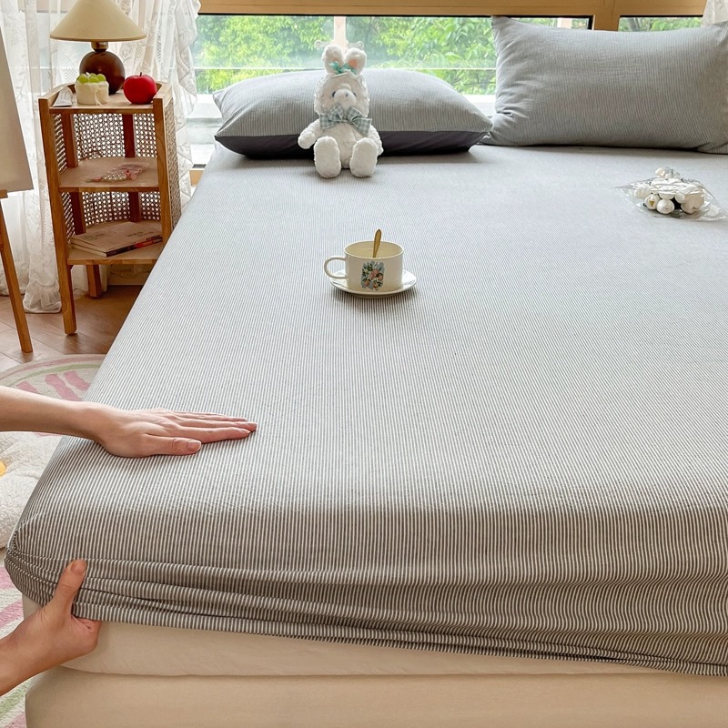 Sombrilla de cama de algodón de una sola pieza sábana antideslizante de algodón puro hombre 1.8m estuche protector de colchón Simmons estuche antipolvo 2025 nuevo estilo